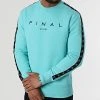 Sweat Crewneck A Bandes Avec Broderie 958 Bleu Pastel - Final Club | Grosses Soldes -Final Club Soldes final club 305550 FINAL 958 20220426T154906 02