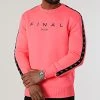 Top 10 ✔️ Sweat Crewneck à Bandes avec Broderie 837 Rose Fluo - Final Club ✨ -Final Club Soldes final club 305551 FINAL 837 20220426T154848 02