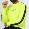 Sweat Crewneck à Bandes Brodé Jaune Fluo - Le Moins Cher | Final Club -Final Club Soldes final club 305575 FINAL 957 20220511T135438 01