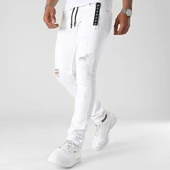 Jean Slim Fit Avec Destroy 955 Denim Blanc de Final Club - Coupon Inclus 👏 -Final Club Soldes final club 312964 FINAL 955 20220513T145418 03