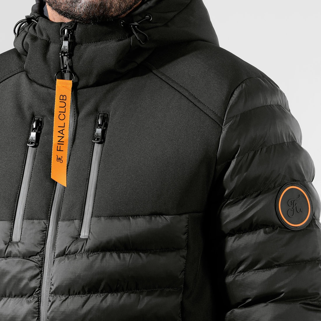 Doudoune Night Shark Noir Orange 0013 - Final Club - Blousons & Vestes 4 Doudoune Night Shark Noir Orange 0013 - Final Club - Blousons & Vestes – Image 2