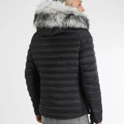 Doudoune Capuche Premium Tech Noir Fourrure Grise - Final Club -Final Club Soldes final club 316026 FINAL 1150510 0021 20221102T140858 04