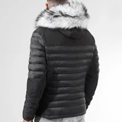 Doudoune Night Shark avec Fourrure Grise 0022 Noir - Final Club -Final Club Soldes final club 316062 FINAL 1150510 0022 20221005T104820 04