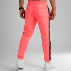 Pantalon Jogging A Bandes et Broderie 1000 Rose Fluo - Final Club -Final Club Soldes final club 317671 FINAL 1000 20220721T153013 05