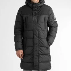 Doudoune Longue à Capuche Dark Interstellar 0017 Noir - Final Club | Veste Chaude et Stylée