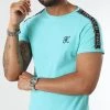 Tee Shirt Avec Bandes Et Broderie 1004 Bleu Pastel - Final Club