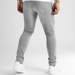 Jean Slim Fit Avec Destroy 954 Denim Gris - Final Club | Grosses Soldes -Final Club Soldes final club 320204 FINAL 954 20220721T152712 04