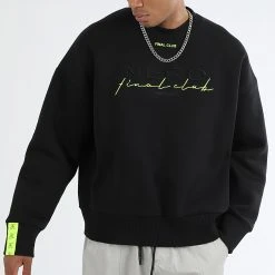 Sweat Crewneck Large NERO 1st Drop Limited Carbon Black - NERO x Final Club -Final Club Soldes final club 321388 FINAL 992 20220623T113957 04