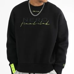 Sweat Crewneck Large NERO 1st Drop Limited Carbon Black - NERO x Final Club