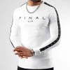 Tee Shirt Manches Longues à Bandes Logo Premium Fit 1034 Blanc - Final Club