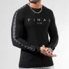 Meilleure vente ⌛ Tee Shirt Manches Longues A Bandes Logo Premium Fit 1035 Noir - Final Club -Final Club Soldes final club 328015 FINAL 1035 20221005T105115 01