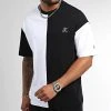 Tee Shirt Oversize Large Avec Broderie Half 1053 Noir Blanc - Final Club