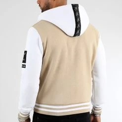Veste Teddy à Capuche 1055 Beige Blanc - Final Club | Blousons & Vestes -Final Club Soldes final club 331171 FINAL 1055 20221028T153714 04