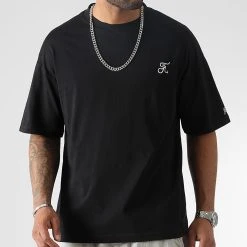 Lot de 2 Tee Shirts Oversize Large Avec Broderie 1063 Noir Et Blanc - Final Club | Meilleure Vente -Final Club Soldes final club 333915 FINAL 1063 20221104T152923 03